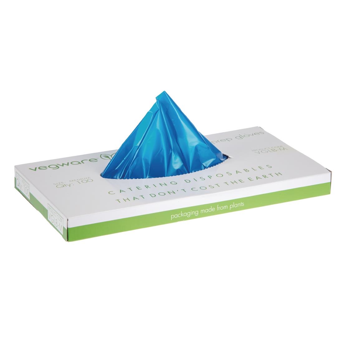 Vegware Compostable Food Prep Gloves Medium Blue (Pack of 2400) - Image 3