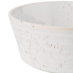 Olympia Cavolo Flat Round Bowls White Speckle 143mm (Pack of 6)