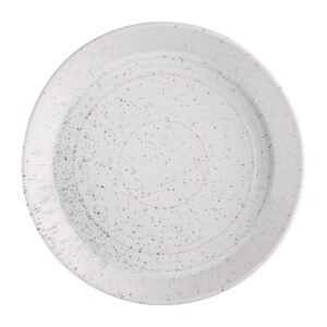 Olympia Cavolo Flat Round Bowls White Speckle 220mm (Pack of 4)
