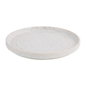 Olympia Cavolo Flat Round Plates White Speckle 180mm (Pack of 6)