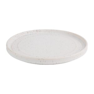 Olympia Cavolo Flat Round Plates White Speckle 220mm (Pack of 6)