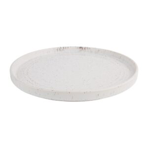 Olympia Cavolo Flat Round Plates White Speckle 270mm (Pack of 4)