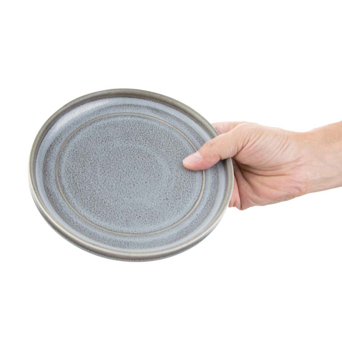 Olympia Cavolo Flat Round Plates Charcoal Dusk 180mm (Pack of 6) - Image 3