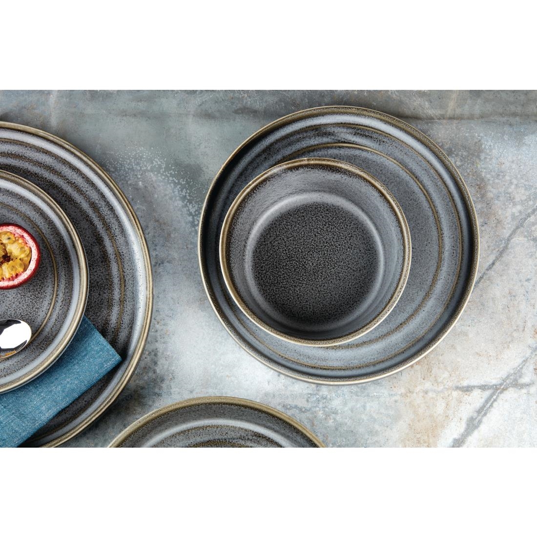 Olympia Cavolo Flat Round Plates Charcoal Dusk 180mm (Pack of 6) - Image 5