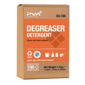 PVA Hygiene Degreaser Detergent Soluble Sachets (100 Sachets)