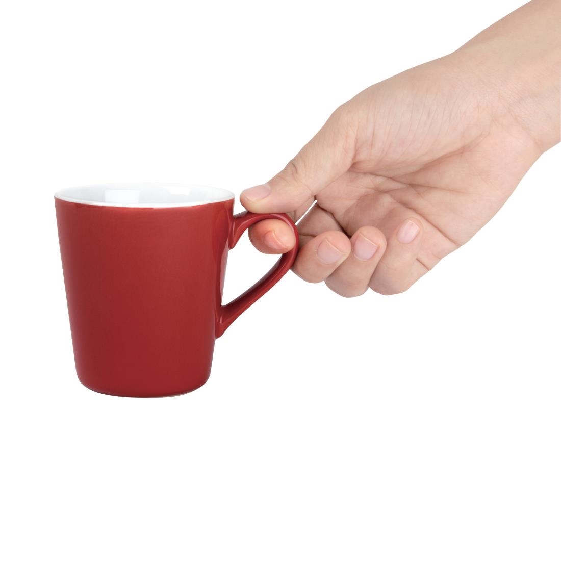 Olympia Cafe Flat White Cups Red 170ml (Pack of 12)