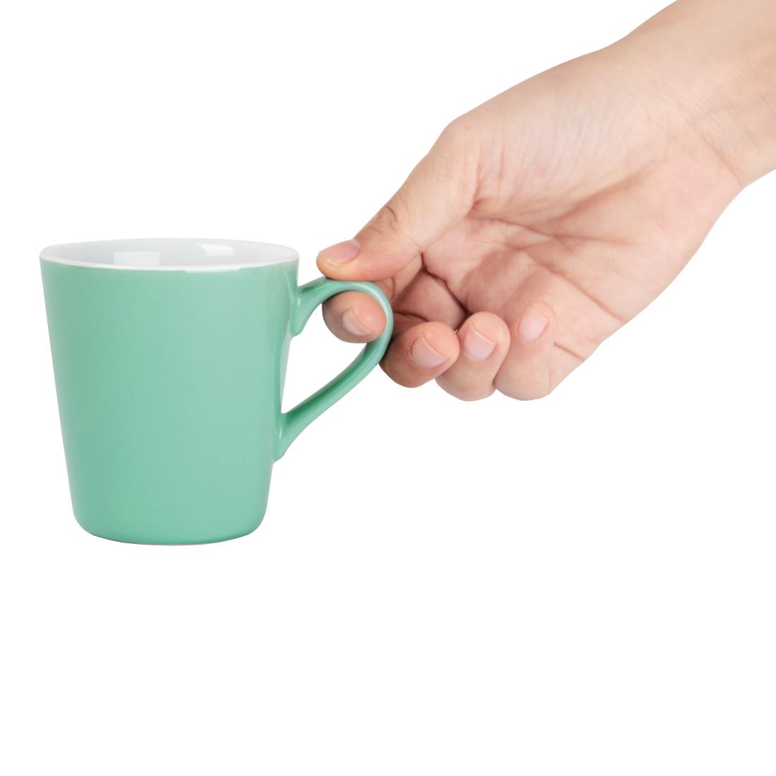 Olympia Cafe Flat White Cups Aqua 170ml (Pack of 12)