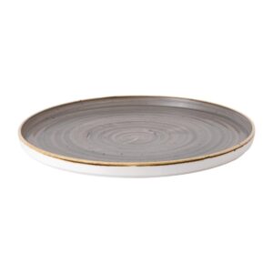 Stonecast Peppercorn Grey Walled Plate 10 3/4 " (Box 6)