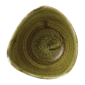 Stonecast Plume Olive Triangle Bowl 9oz (Pack of 12)