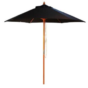Bolero Cheltenham Round Parasol 2.5m Diameter Black