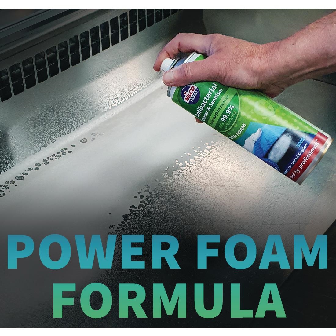 Nilco Antibacterial Cleaner and Sanitiser Power Foam 500ml - Image 2