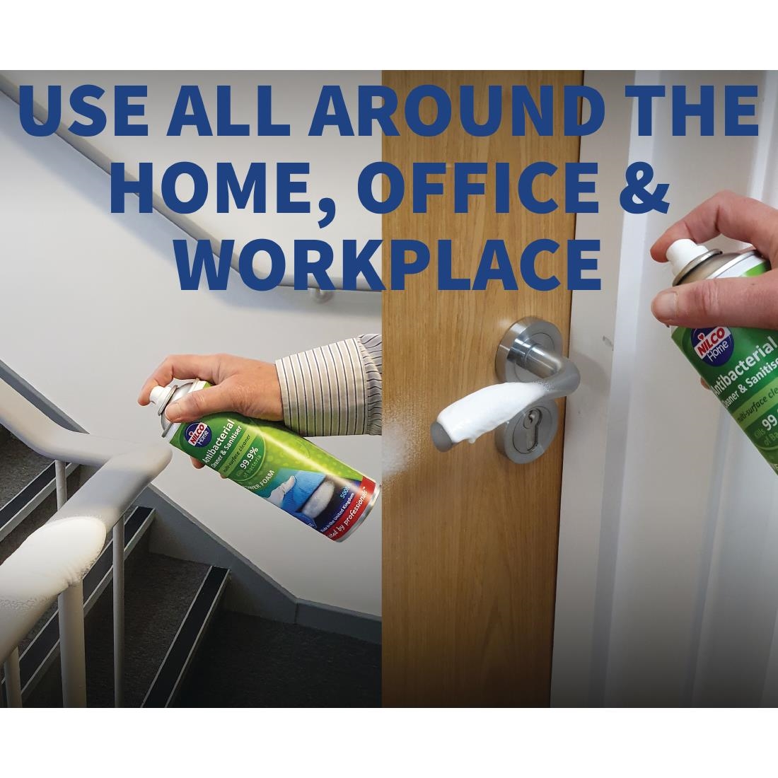 Nilco Antibacterial Cleaner and Sanitiser Power Foam 500ml - Image 4