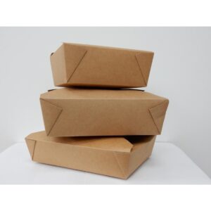 Kraft Recyclable Microwavable Food Boxes 2785ml / 94oz (Pack of 160)