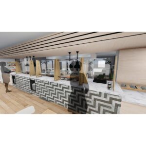 Bolero Canteen-Style Counter-Top Sneeze Guard Light Oak 860 x 750mm