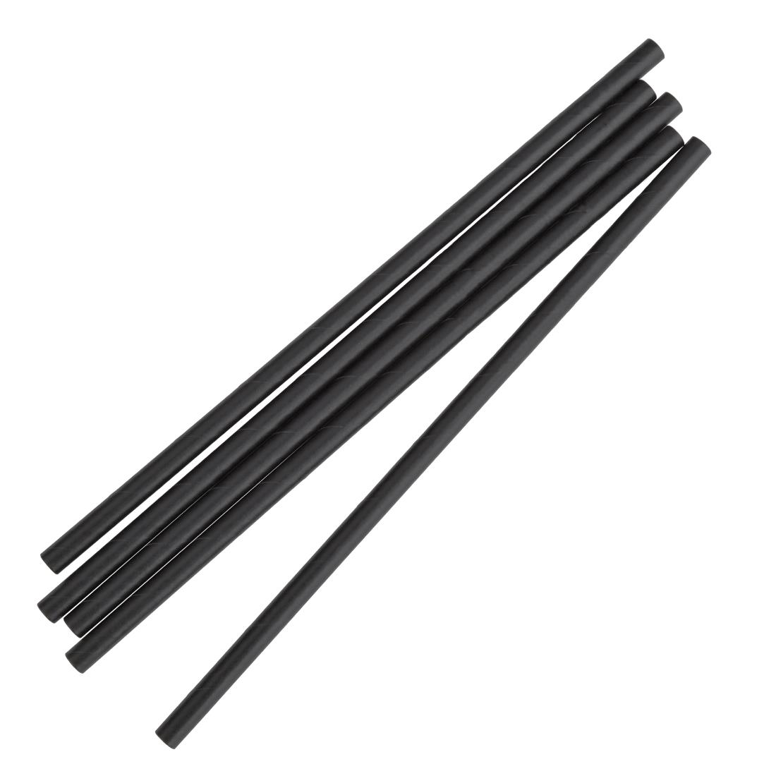 Fiesta Green Individually Wrapped Compostable Paper Straws Black (Pack of 250) - Image 5