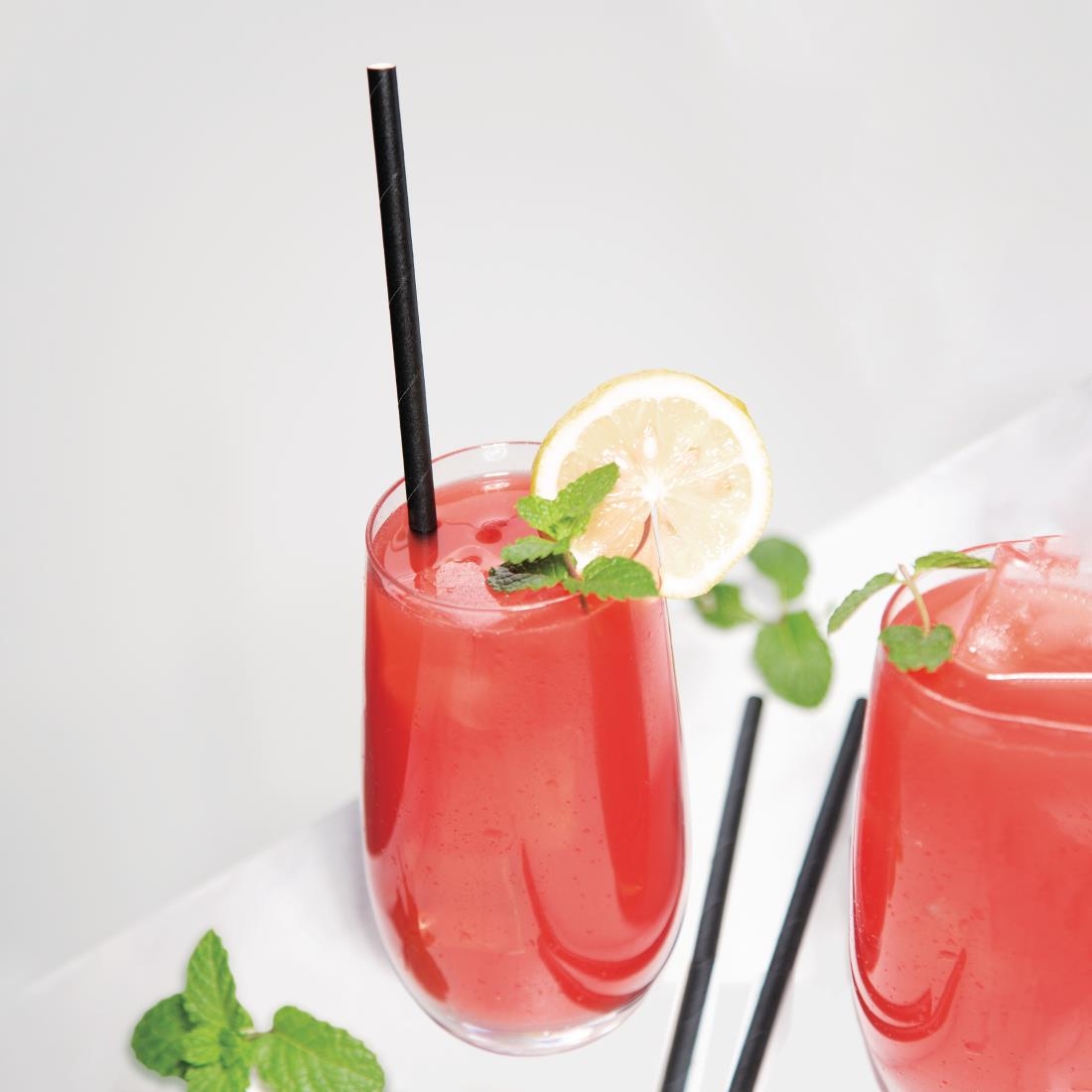 Fiesta Green Individually Wrapped Compostable Paper Straws Black (Pack of 250) - Image 2