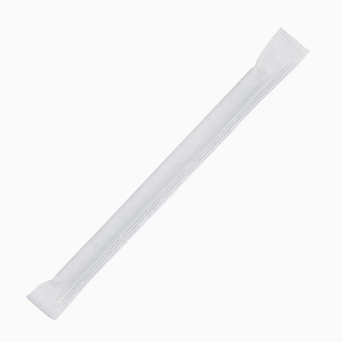 Fiesta Green Individually Wrapped Compostable Paper Cocktail Stirrer Straws Black (Pack of 250) - Image 3