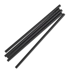 Fiesta Green Individually Wrapped Compostable Bendy Paper Straws Black (Pack of 250)