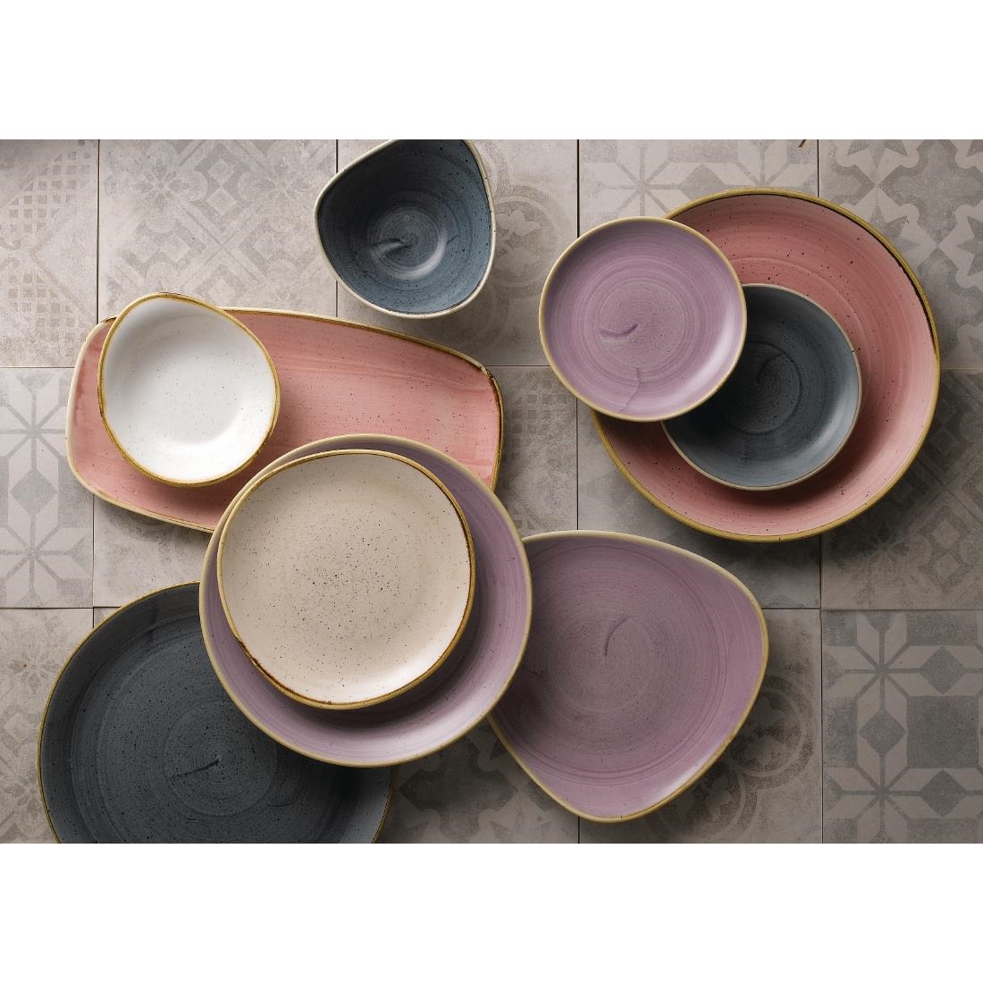 Churchill Stonecast Lavender Lotus Plate 228mm (Pack of 12) - Image 2