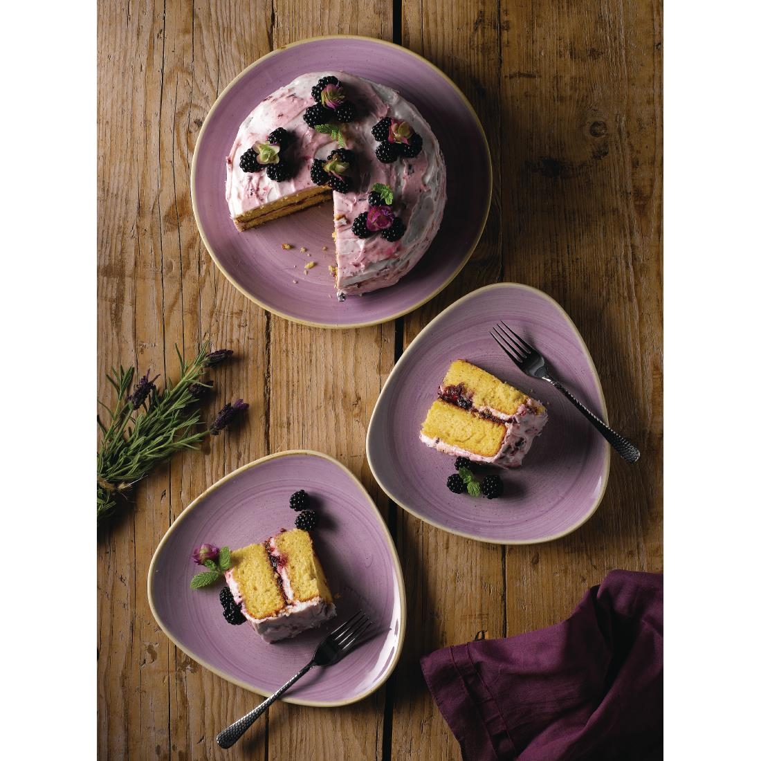 Churchill Stonecast Lavender Lotus Plate 228mm (Pack of 12) - Image 4