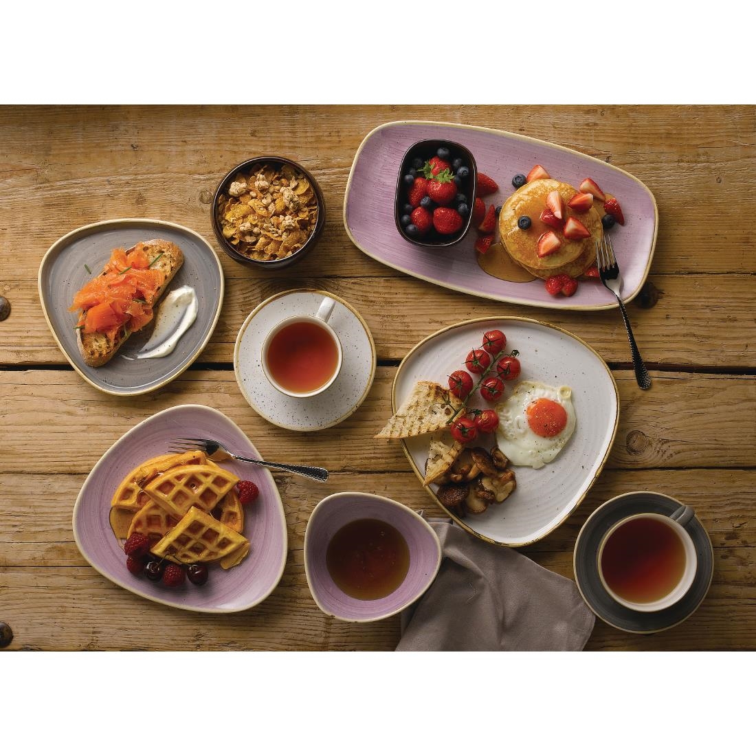 Churchill Stonecast Lavender Lotus Plate 228mm (Pack of 12) - Image 6