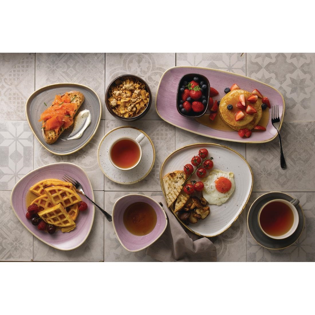 Churchill Stonecast Lavender Chefs Oblong Plate 298 x 152mm (Pack of 12) - Image 3