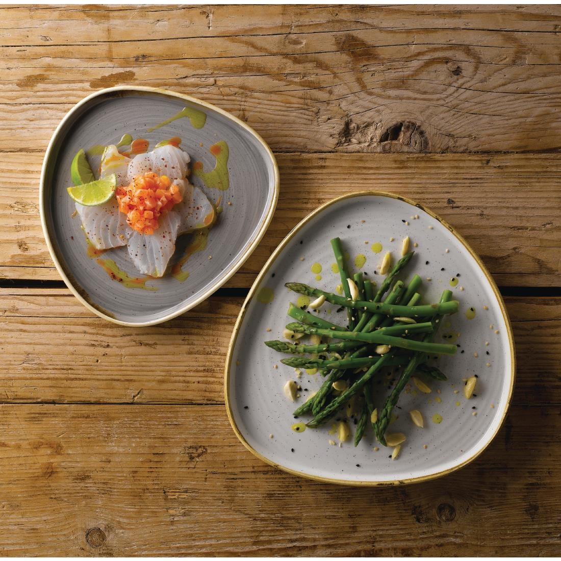 Churchill Stonecast Grey Triangle Walled Chefs Plate 260mm (Pack of 6) - Image 3