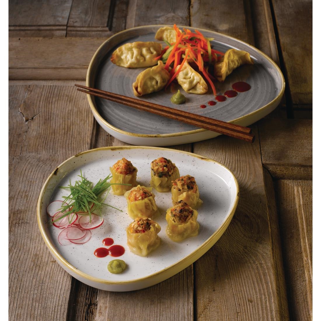 Churchill Stonecast Grey Triangle Walled Chefs Plate 260mm (Pack of 6) - Image 5