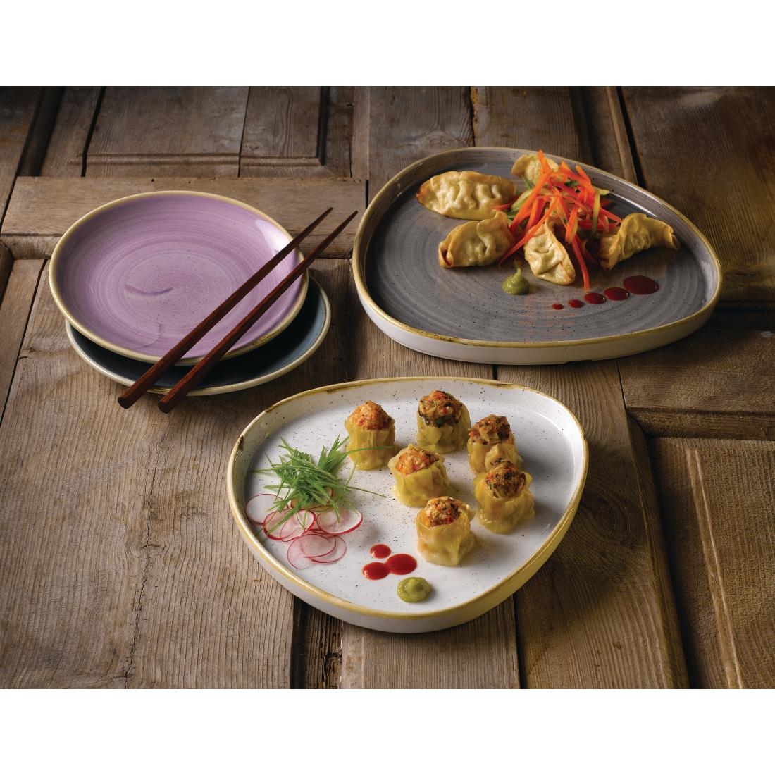 Churchill Stonecast Grey Triangle Walled Chefs Plate 260mm (Pack of 6) - Image 6