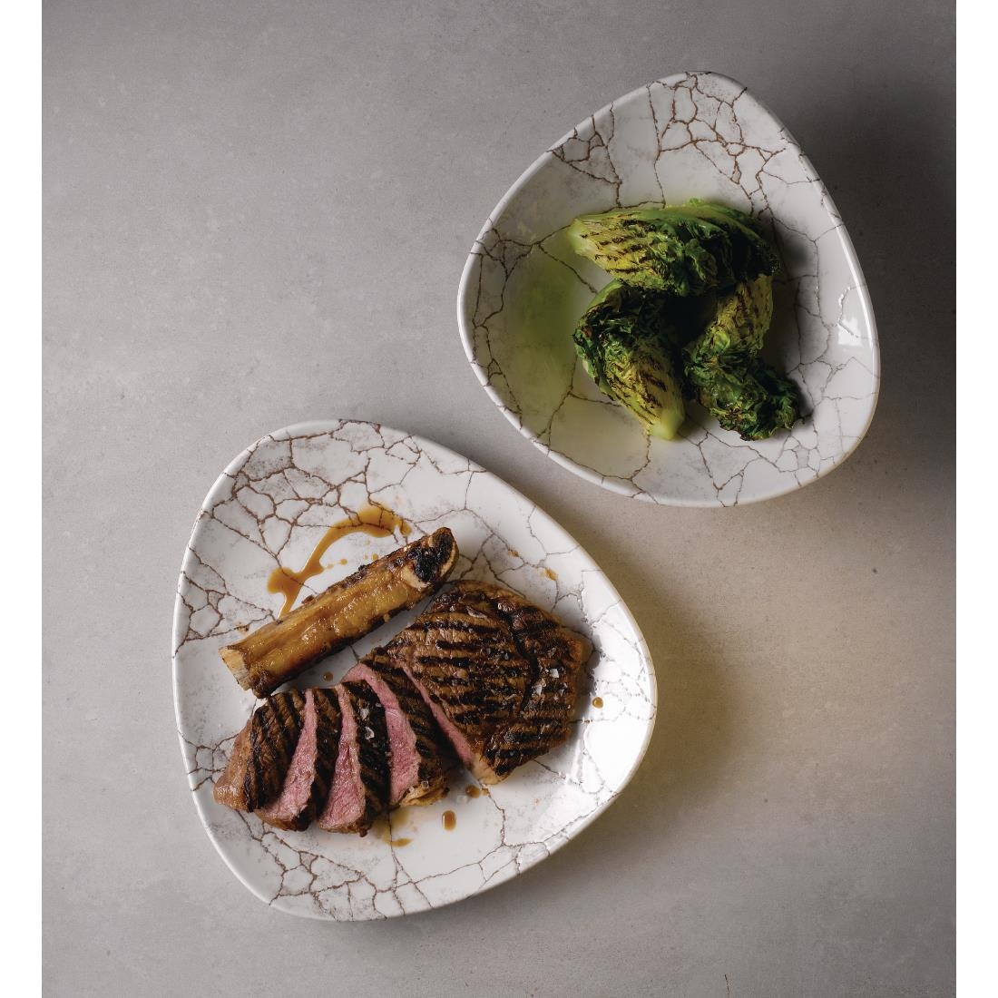 Churchill Studio Prints Kintsugi Agate Grey Lotus Bowl 177mm (Pack of 12) - Image 4