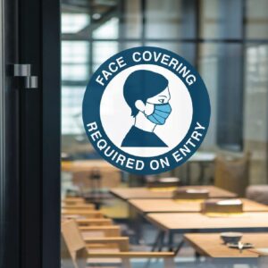 Face Covering Required for Entry Vinyl Sign 125mm