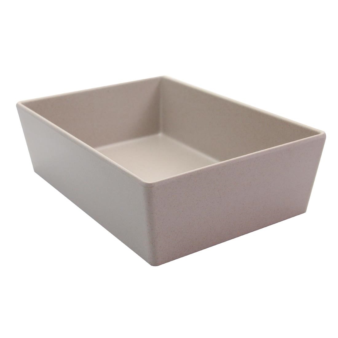 Creative Melamine Salad Boxes Brown Bamboo 205x145x60mm - Image 2
