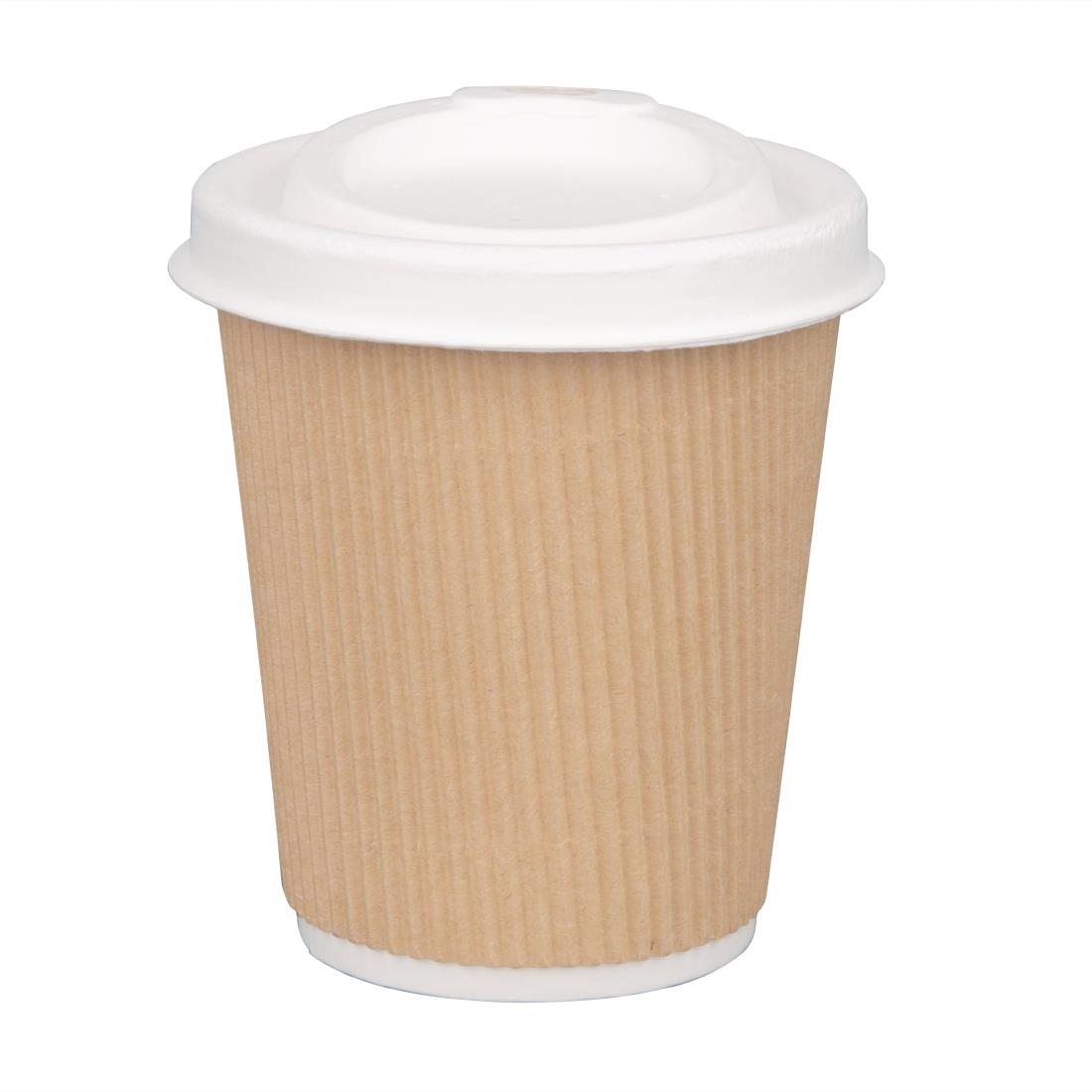 Fiesta Green Compostable Bagasse Coffee Cup Lids 225ml / 8oz (Pack of 1000) - Image 3