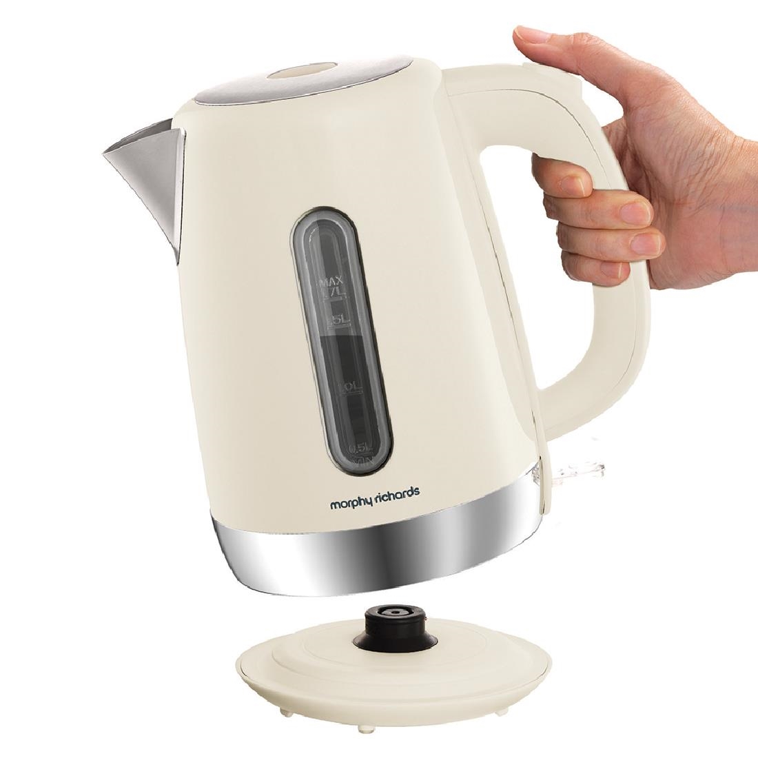 Morphy Richards Equip Kettle 3kW Cream urneeds.co.uk