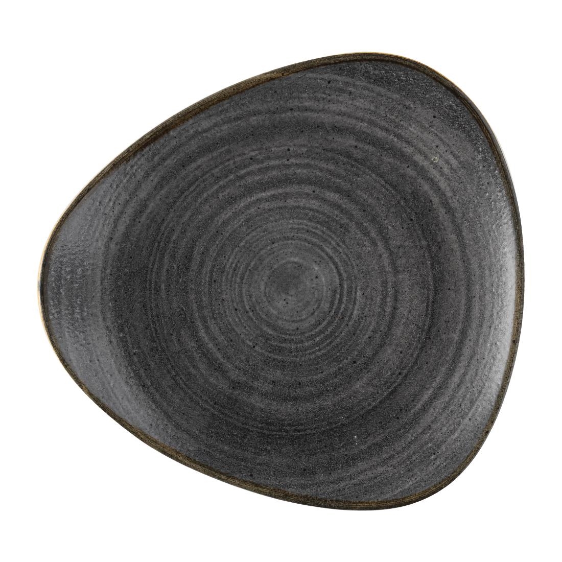 Churchill Stonecast Raw Lotus Plate Black 254mm (Pack of 12) - Image 4