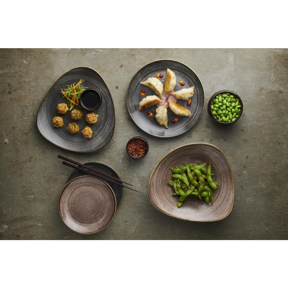 Churchill Stonecast Raw Lotus Plate Black 254mm (Pack of 12) - Image 2