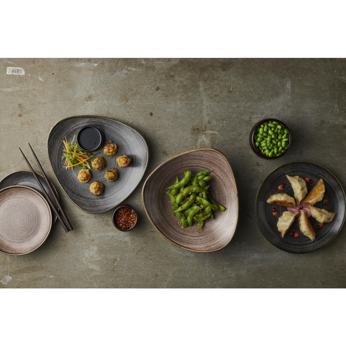 Churchill Stonecast Raw Lotus Plate Black 254mm (Pack of 12) - Image 3