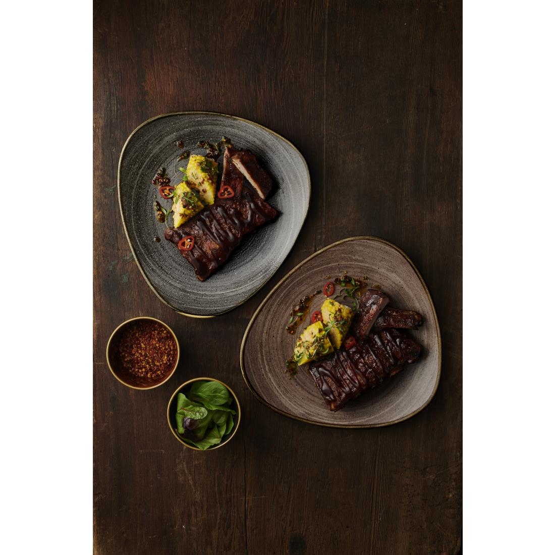 Churchill Stonecast Raw Lotus Plate Brown 229mm (Pack of 12)