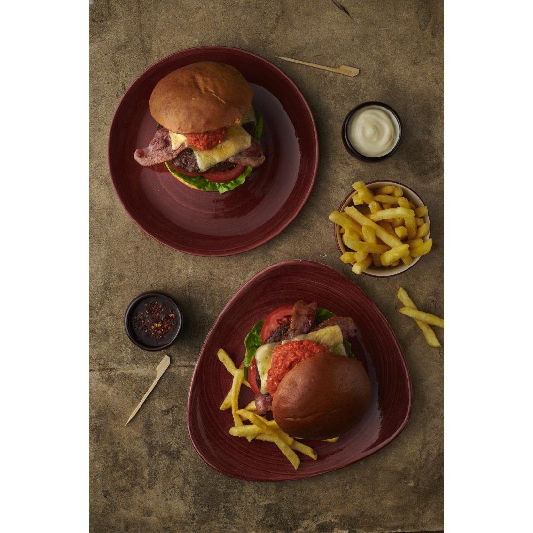 Churchill Stonecast Patina Lotus Plate Red Rust 229mm (Pack of 12) - Image 2