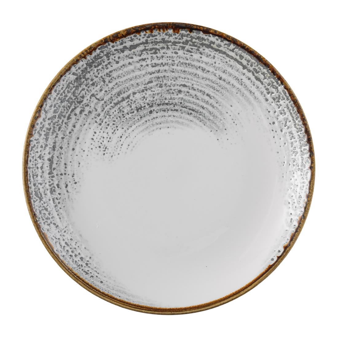 Churchill Studio Prints Homespun Accents Jasper Evolve Coupe Plate Grey 260mm (Pack of 12) - Image 2