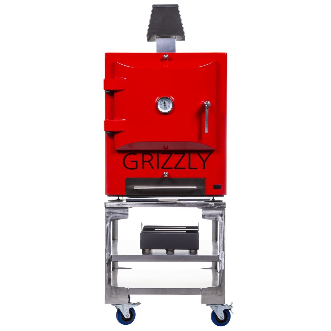 Grizzly Commercial Charcoal Oven Smoker and Grill Red - Image 5