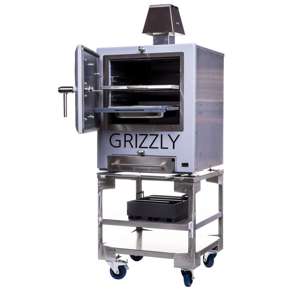 Grizzly Commercial Charcoal Oven / Smoker / Grill - Grey With Stand(Direct)