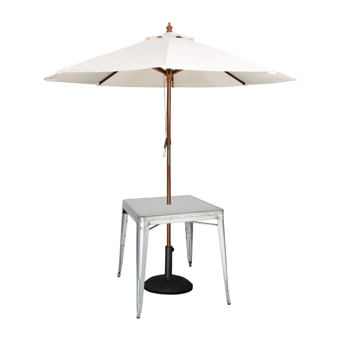 Bolero Bistro Galvanised Steel Square Table 668mm (Single) - Image 2