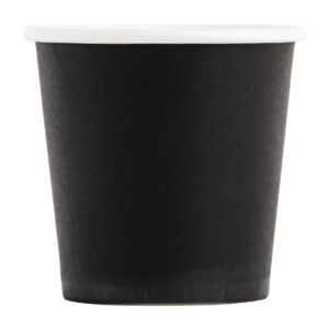 Fiesta Disposable Espresso Cups Single Wall Black 112ml / 4oz (Pack of 1000)