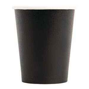 Fiesta Disposable Coffee Cups Single Wall Black 225ml / 8oz (Pack of 1000)