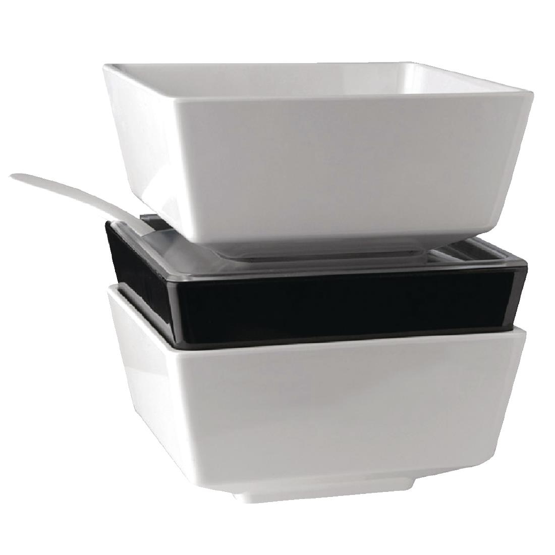 APS Float Black Square Bowl 7in - Image 3