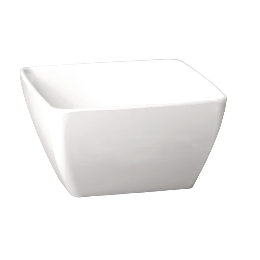APS Pure Melamine White Square Bowl 190mm - Image 3