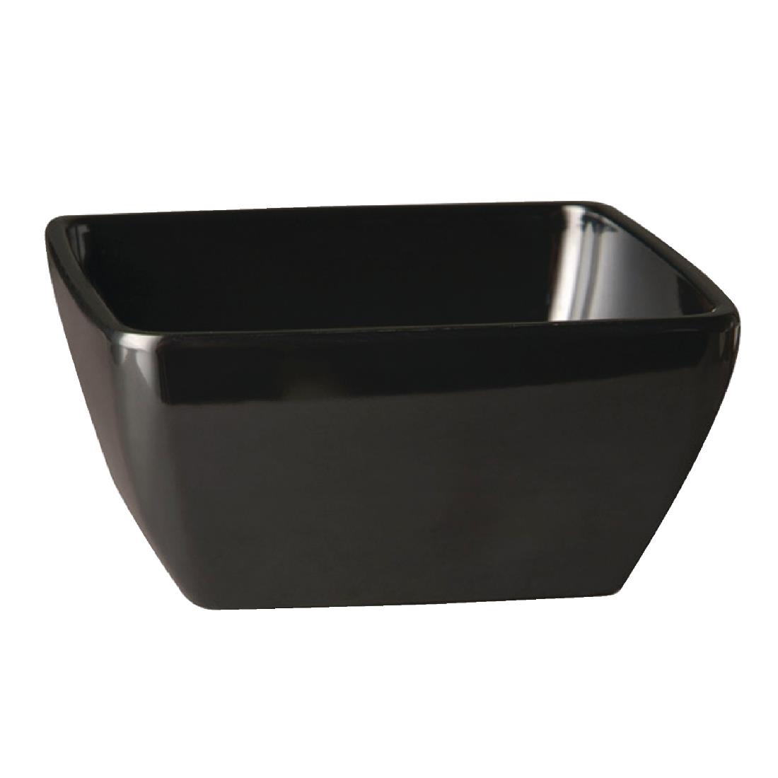 APS Pure Melamine Black Square Bowl 250mm - Image 2