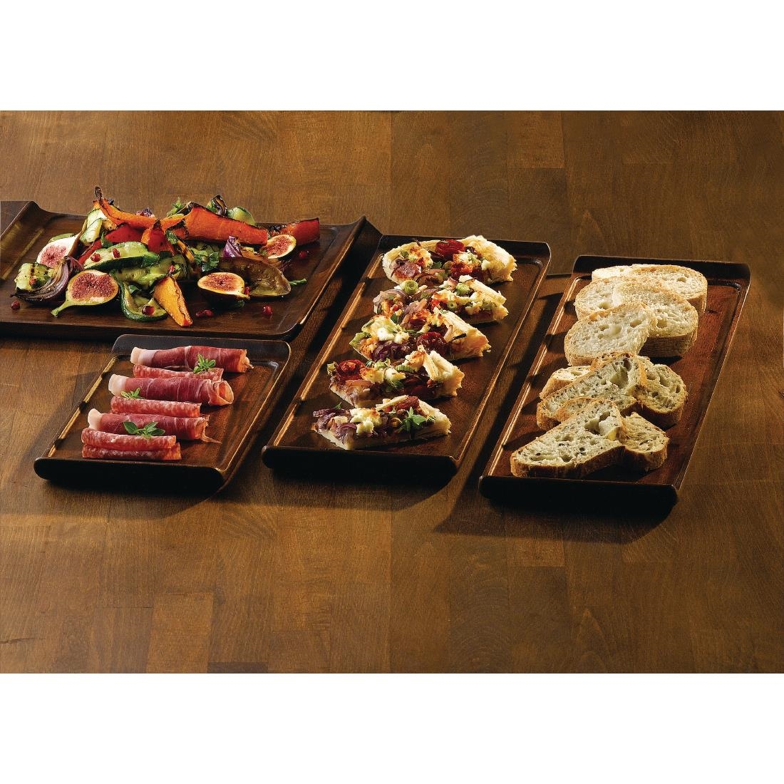 Churchill Alchemy Solid Wood Trays 303mm (Pack of 4) - Image 2