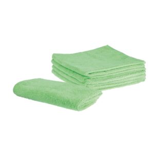 Jantex Microfibre Cloths Green (Pack of 5)